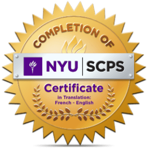 Certificate in Translation Badge